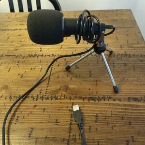 Fifine Technology USB Condenser Microphone with Tripod Stand ISS-024 Black a14